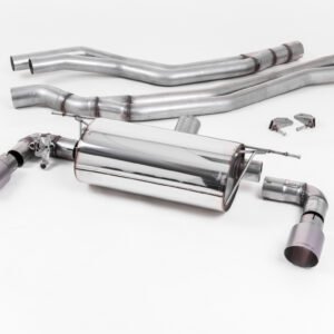 Non-Resonated (Louder) Race Cat-Back Exhaust System with Titanium GT-90 Trims