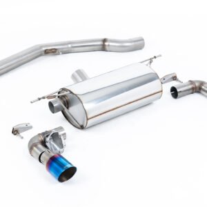 Non-Resonated (Louder) GPF/OPF-Back Exhaust System with Burnt Titanium GT-90 Trims