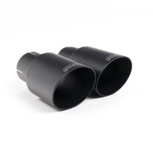 BMW F20/21 M140i – escape desde OPF/GPF resonado (sonido más discreto) con salidas GT-90 negras Cerakote