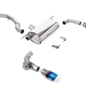 Non-Resonated (Louder) GPF/OPF-Back Exhaust System with Burnt Titanium GT-90 Trims