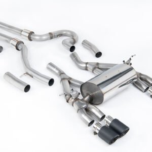 BMW F80 M3/F82 M4 – Equal Length (sonido máximo) sistema de escape cat-back con colas de fibra de carbono