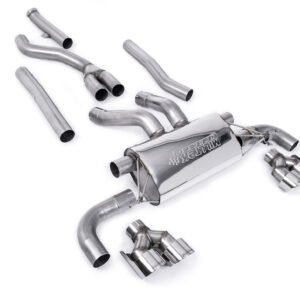 BMW G20/21 M340i y G22 M440i – sistema de escape cat-back con colas cuádruples GT-100 pulidas