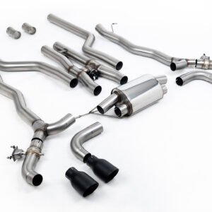 BMW M5 F90 (GPF Equipped) – sistema de escape cat-back con colas GT-100 negras Cerakote