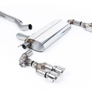 Maxton x Milltek – sistema desde OPF/GPF con colas cuádruples GT-100 pulidas – Fits Maxton Diffuser solo