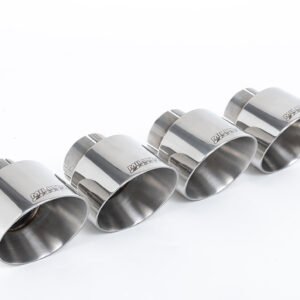 BMW F40 M135i – Maxton x Milltek – escape desde OPF/GPF con salidas cuádruples GT-100 pulidas – compatible Maxton difusor solo