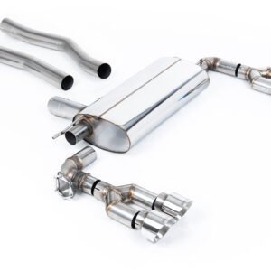 Maxton x Milltek – sistema de escape desde OPF/GPF con colas cuádruples GT-100 pulidas – Fits Maxton Diffuser solo