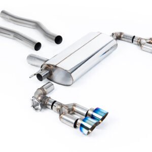 Maxton x Milltek – sistema de escape desde OPF/GPF con colas cuádruples GT-100 de titanio quemado – Fits Maxton Diffuser solo