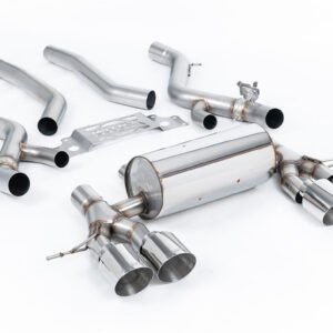 BMW G87 M2 – desde OPF/GPF con bypass de resonador central y colas GT-115 pulidas