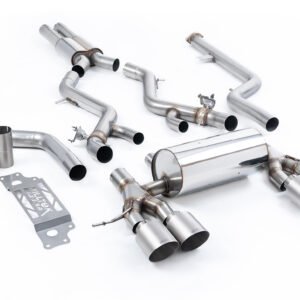 BMW G87 M2 – resonado cat-back con colas GT-115 de titanio cepillado