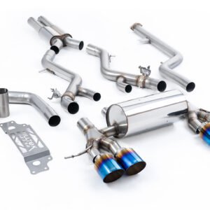 BMW G87 M2 – resonado cat-back con colas GT-115 de titanio azul/quemado