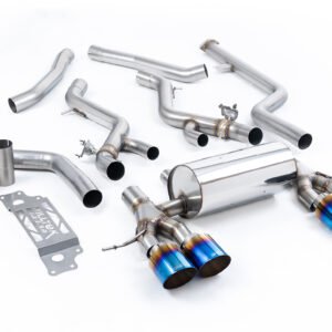 BMW G87 M2 – Non Resonated Cat-Back with GT-115 Burnt/Blue Titanium Trims (Removes Secondary Cats)