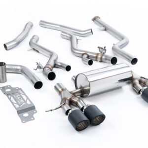 BMW G87 M2 – no resonado (sonido máximo) cat-back con colas JET-115 de carbono