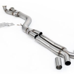 BMW G87 M2 – 4″ supresor de OPF/GPF tubo único 102 mm – con tubo en X solo para escape axle-back Milltek