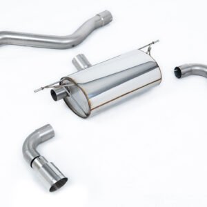 Rear Silencer for Race System with Polished Tips