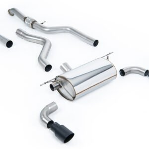 Cat-Back Exhaust System with Race Rear Silencer & Ceramic Black Tips