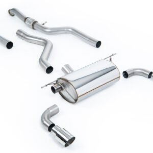 Cat-Back Exhaust System with Race Rear Silencer & Polished Tips