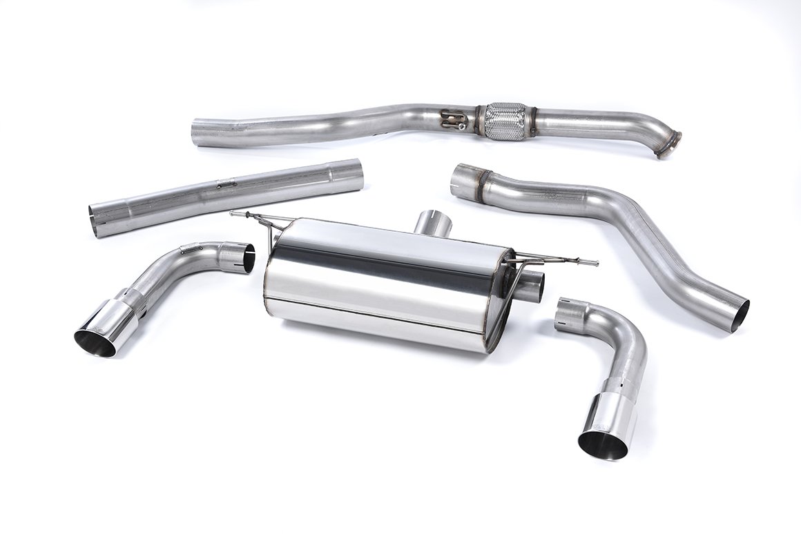 BMW Serie 2 – Escape cat-back resonado (sonido más discreto) con salidas pulidas