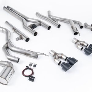 Dodge Challenger SRT Hellcat – Front Pipe-back with Active ‘H’ System and Cerakote Black GT-100 Tips