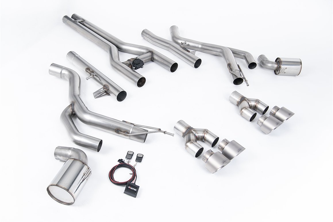 Dodge Challenger SRT Hellcat – Front Pipe-back with Active ‘H’ System and Brushed Titanium GT-100 Tips