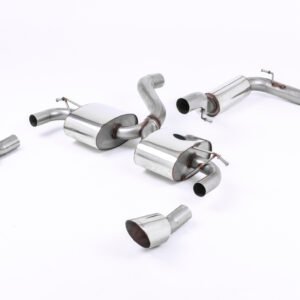 Ford Focus MK2 RS – Resonated (Quieter) Cat-Back Exhaust System with Dual DTM Trims