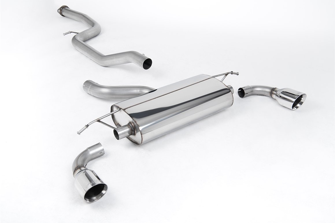 Ford Focus MK2 ST 225 – Non-Resonated (Louder) Cat-Back Exhaust System with 100mm GT-100 Polished Trims