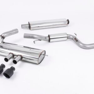 Ford Focus MK3 ST 5 door Hatchback – Resonated (Quieter) Cat-Back Exhaust System with Black Velvet Tips
