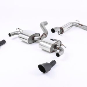 Ford Focus MK2 RS – Resonated (Quieter) Cat-Back Exhaust System with Cerakote Black Trims