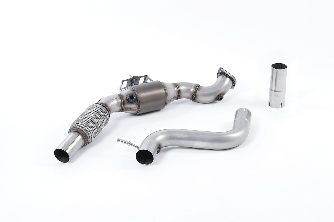Ford Mustang 2.3 (S550/S650 Fastback) – Downpipe de gran diámetro con catalizador deportivo de alto flujo (para Milltek cat-back)