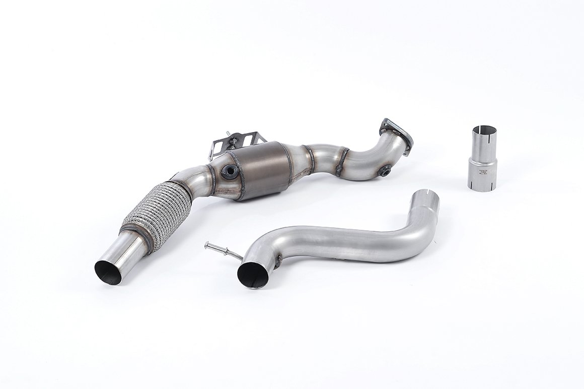 Ford Mustang 2.3 (S550/S650 Fastback) – Downpipe de gran diámetro con catalizador deportivo de alto flujo (para cat-back OE)