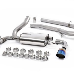 Ford Focus MK3 RS – Non-Resonated (Louder) Cat-Back Exhaust System with Burnt Titanium GT-115 Trims