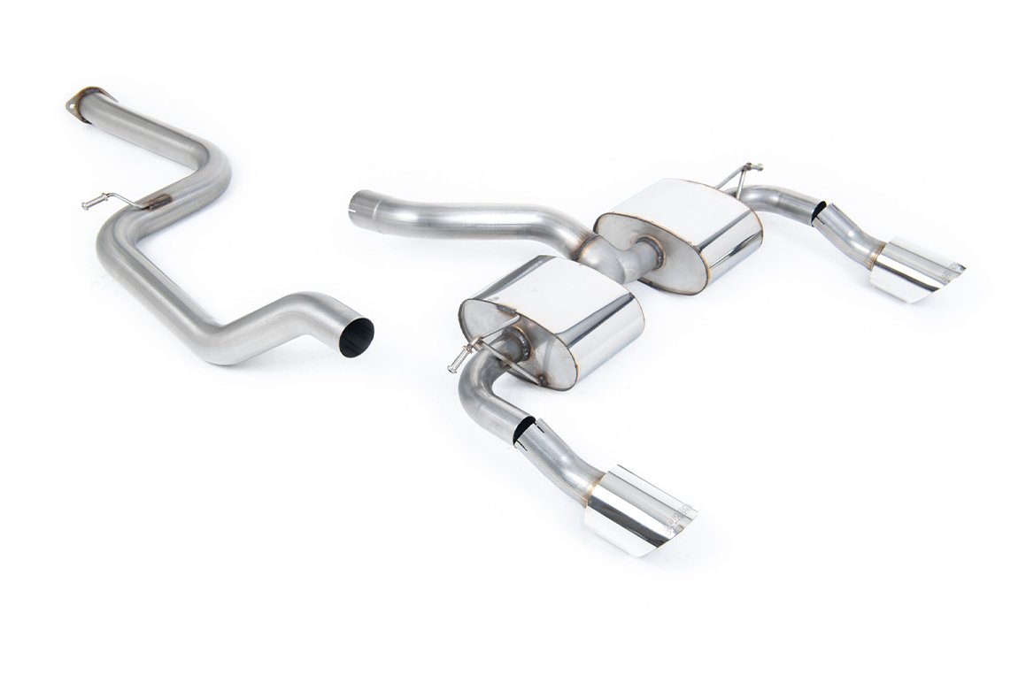 Ford Focus MK2 RS – Non Resonated (Louder) Race Cat-Back Exhaust System with DTM Polished Trims