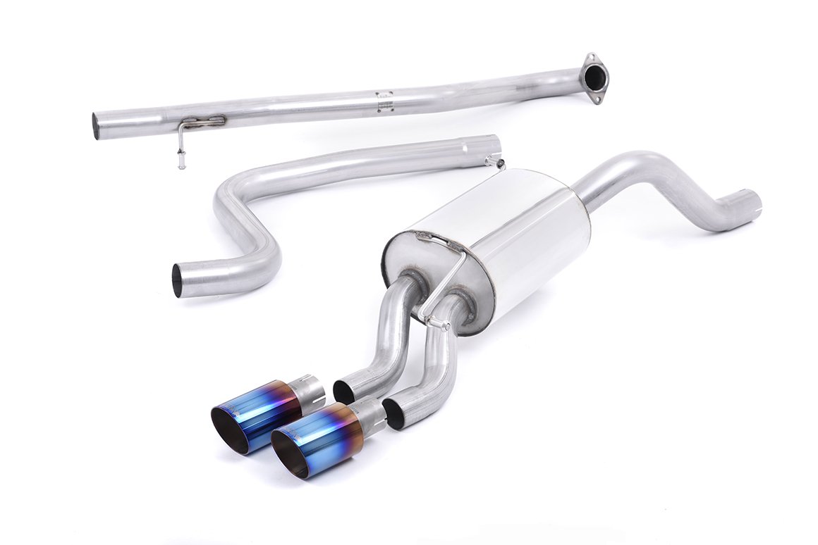 Ford Fiesta MK7/7.5 Ecoboost 1.0T – Non-Resonated (Louder) Cat-Back Exhaust System with Burnt Titanium Tips