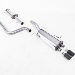 Ford Fiesta MK7/7.5 ST 1.6 – Resonated (Quieter) Cat-Back Race Exhaust System with Carbon Jet-80 Trims
