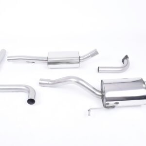Ford Fiesta MK7/7.5 Ecoboost 1.0T – Resonated (Quieter) Cat-Back Exhaust System with Carbon Fibre Jet-80 Trims
