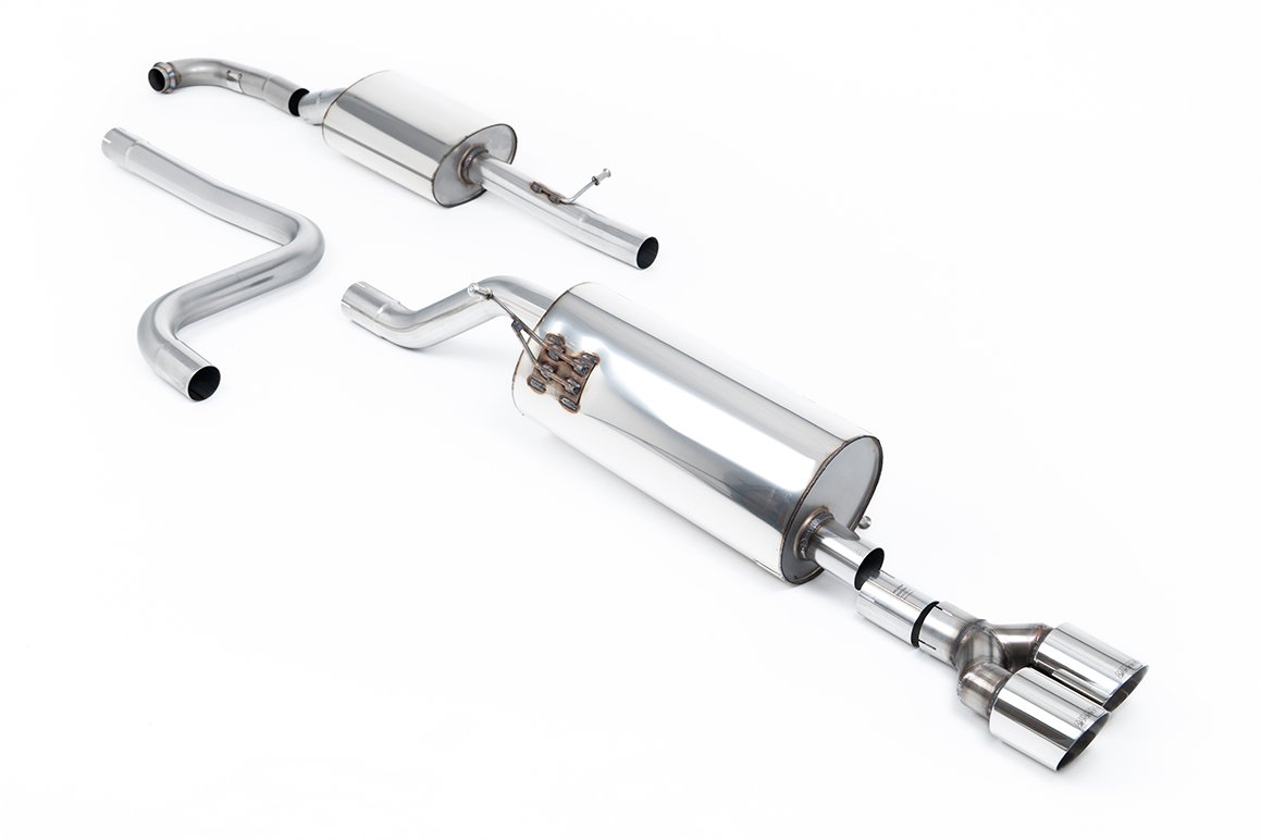 Ford Fiesta MK8 1.0T ST Line (modelos sin GPF) – resonado (más discreto) sistema de escape cat-back con colas dobles GT-90 pulidas