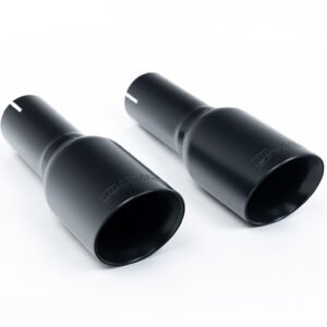 Ford Fiesta MK7 ST 1.6 – Escape cat-back no resonado (sonido más intenso) con salidas GT-80 negras Cerakote