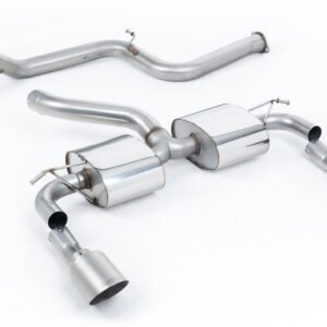 Ford Focus MK2 RS – Non-Resonated (Louder) Cat-Back Exhaust System with Titanium GT-115 Trims