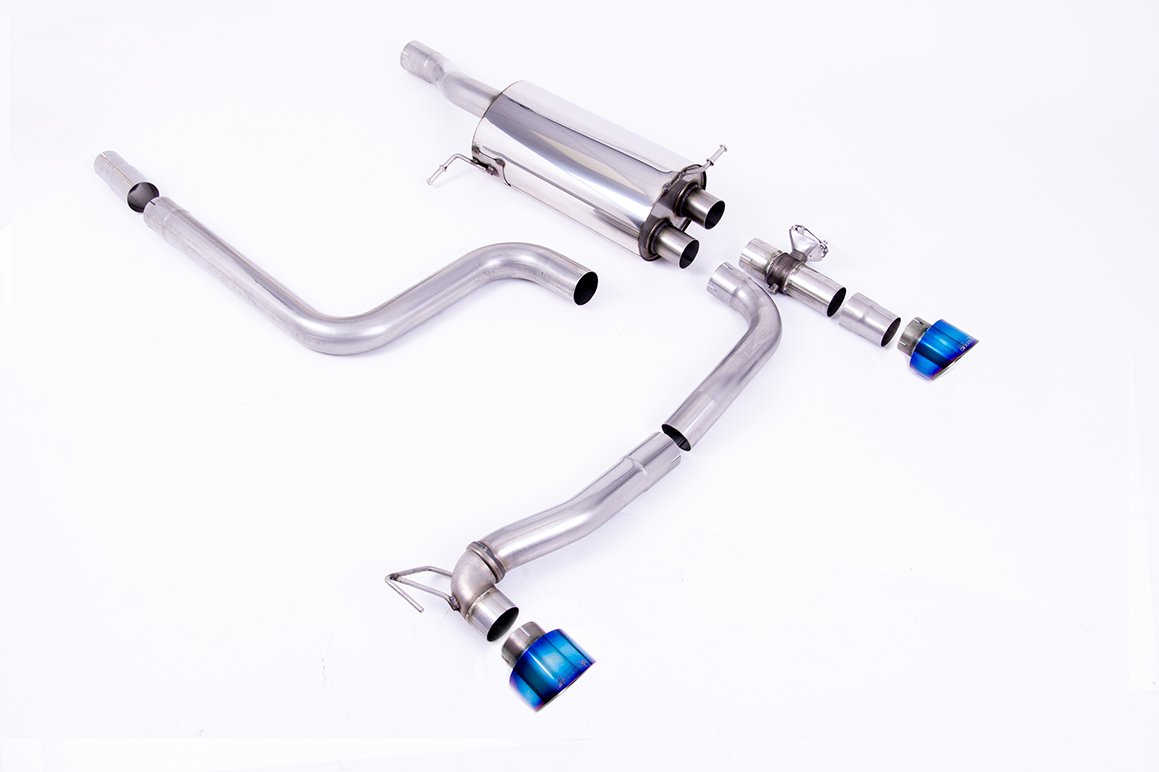 Ford Fiesta MK8 ST 1.5 (Pre Sept 2020) – desde GPF Maxton Designs doble salida con colas GT-100 de titanio quemado