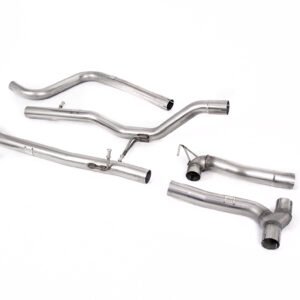Ford Fiesta MK8 1.0T ST Line (modelos sin GPF) doble salida – no resonado (más sonido) doble salida sistema de escape con titanio cepillado colas GT-100 (requiere Maxton Diffuser)