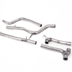 Ford Fiesta MK8 1.0T ST Line (modelos sin GPF) doble salida – no resonado (más sonido) doble salida sistema de escape con Burnt/Blue colas GT-100 de titanio (requiere Maxton Diffuser)