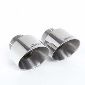 Ford Fiesta MK8 1.0T ST Line (modelos sin GPF) dobles salidas – sistema de escape de doble salida resonado (sonido más discreto) con salidas GT-100 pulidas (incluye difusor Maxton)