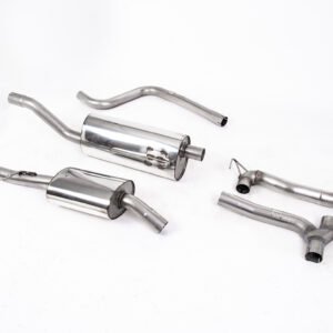 Ford Fiesta MK8 1.0T ST Line (modelos sin GPF) doble salida – resonado (más discreto) doble salida sistema de escape titanio cepillado colas GT-100 (requiere Maxton Diffuser)
