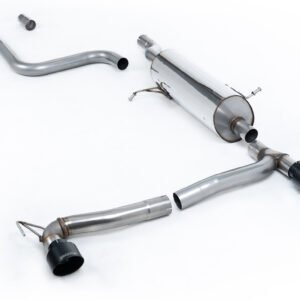 Ford Fiesta MK8 1.0T ST Line (doble salida) – desde GPF/OPF resonado con colas GT-100 negras Cerakote