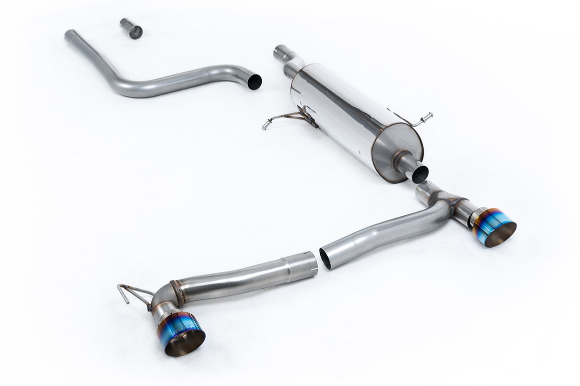 Ford Fiesta MK8 1.0T ST Line (doble salida) – desde GPF/OPF resonado con Burnt/Blue colas GT-100 de titanio