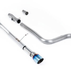 Ford Fiesta MK8 1.0T ST Line (modelos con GPF) – no resonado (más sonido) desde GPF/OPF con titanio azul/quemado GT-90 cola