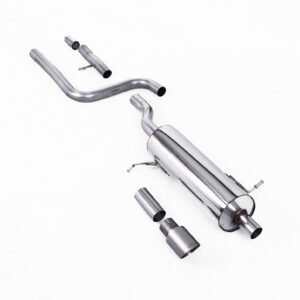 Ford Fiesta MK8 1.0T ST Line (modelos con GPF) – resonado (más discreto) desde GPF/OPF con titanio cepillado GT-90 cola