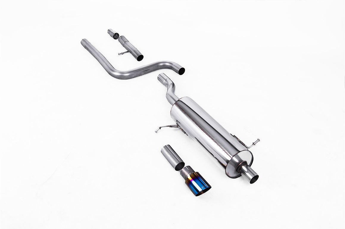 Ford Fiesta MK8 1.0T ST Line (modelos con GPF) – resonado (más discreto) desde GPF/OPF con titanio azul/quemado GT-90 cola