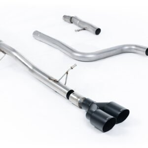 Ford Fiesta MK8 1.0T ST Line (modelos con GPF) – no resonado (más sonido) desde GPF/OPF con ST estilo con colas dobles GT-90 negras Cerakote