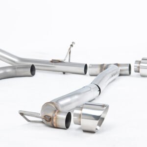 Ford Fiesta MK8 1.0T ST Line (modelos con GPF) dobles salidas – escape desde OPF/GPF no resonado (sonido más intenso) con salidas GT-100 pulidas (incluye difusor Maxton)