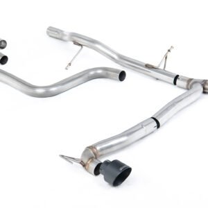 Ford Fiesta MK8 1.0T ST Line (modelos con GPF) doble salida – no resonado (más sonido) desde GPF/OPF con colas GT-100 negras Cerakote (requiere Maxton Diffuser)